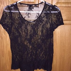 See through black camisole